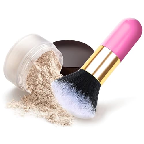 SruidyLady Pink Travel Makeup Brush for Foundation and Powder