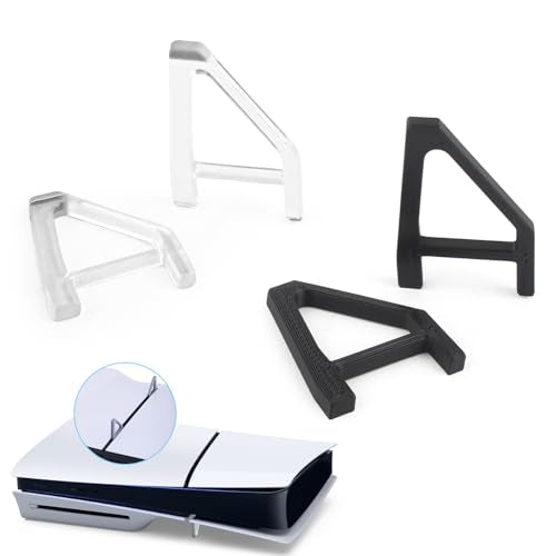 PS5 Slim Stand Console Bracket Holder - Transparent & Black