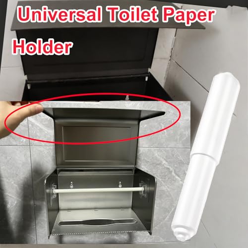 Universal Toilet Paper Holder Replacement Rod - 3 Pack, White Plastic