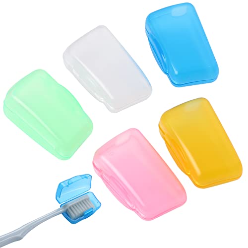 Sliverdew 5-Pack Portable Toothbrush Head Covers for Travel and Home