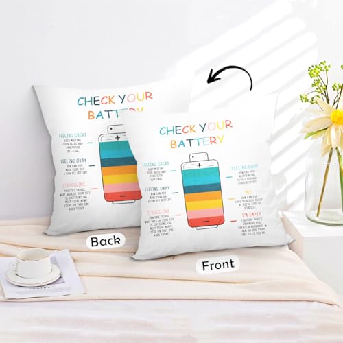 Mental Health Decorative Pillow Cover - 18x18 Flannel Softness