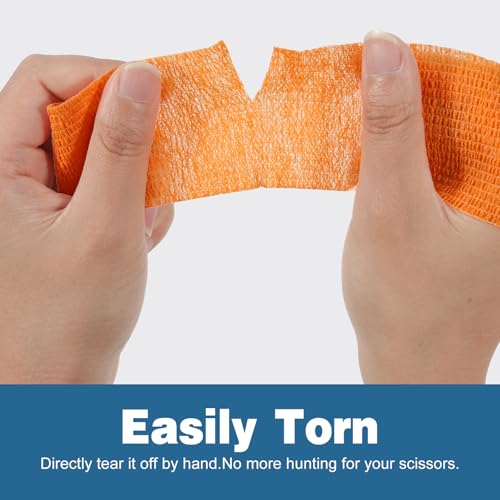 12 Pack Self Adhesive Bandage Wrap, 2" X 5 Yards Color Vet Wrap, Ankle Tape, Elastic Cohesive Bandage Wrap, Athletic Tape