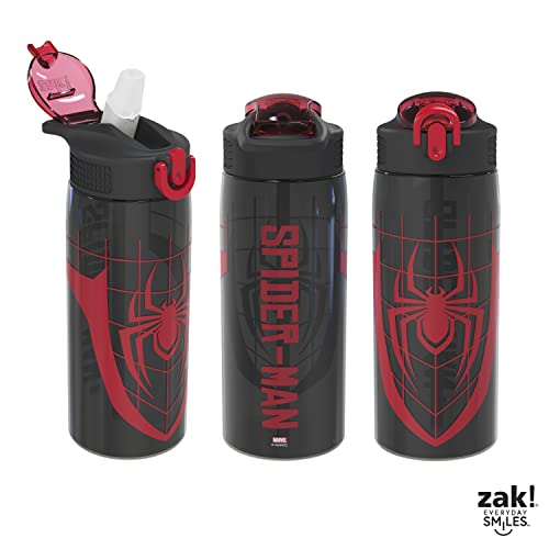 Zak Designs Spider-Man 25oz Leak-Proof Kids Water Bottle with Straw