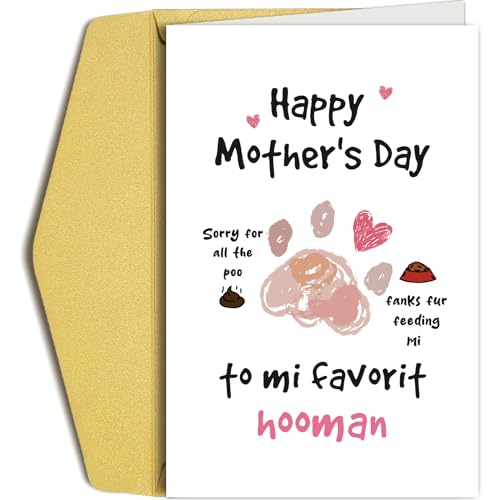 Funny Mother's Day Card for Dog Mom - Cute & Heartfelt