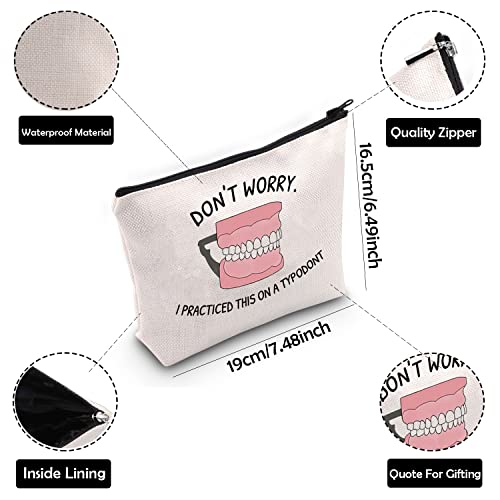Dentist Makeup Bag - Dental Hygienist Gift Survival Kit Pouch