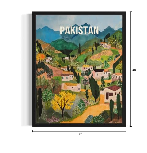 Pakistan Countryside Wall Art Print - A3 Rural Landscape Decor