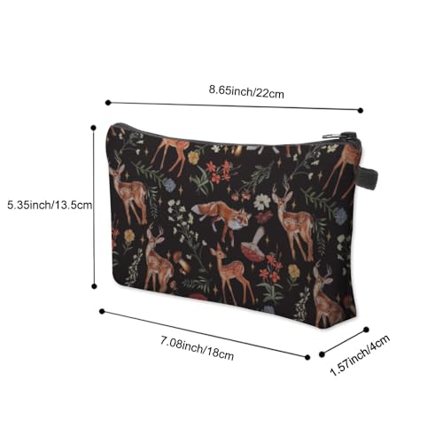 Loomifang Small Makeup Bag, Water-Resistant Cosmetic Organizer Case