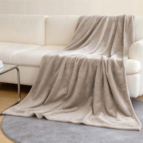 Fleece Throw Blanket 50x60 Inches - Lightweight Plush Flannel for Couch & Home