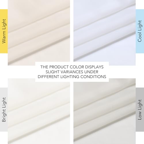 NICETOWN Natural Sheer Curtains, 54x84 Inch Grommet Panels, 2-Pack