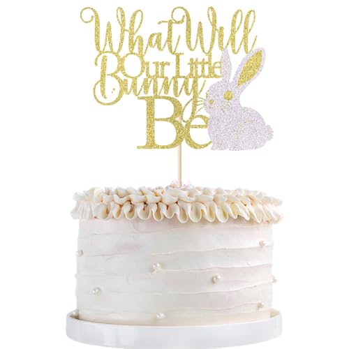 Easter Gender Reveal Cake Topper - What Will Our Little Bunny Be