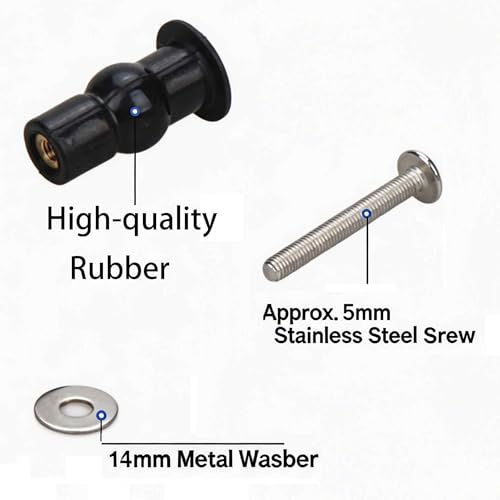 Universal Toilet Seat Replacement Kit - Stainless Steel Screws & Nuts