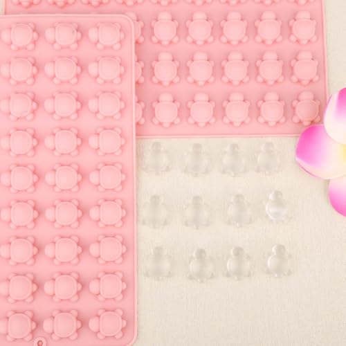 2pcs Mini Turtle Silicone Molds 72 Cavities Sea Animal Candy Chocolate