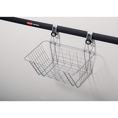 Rubbermaid FastTrack Wire Mesh Basket Wall Mount Storage System - Holds 50 lbs - Individual Variant