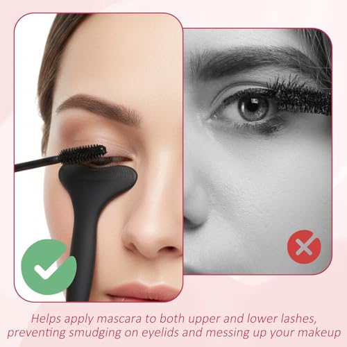 Tweruna Silicone Mascara Shield Applicator Guard (2 Pack Black)