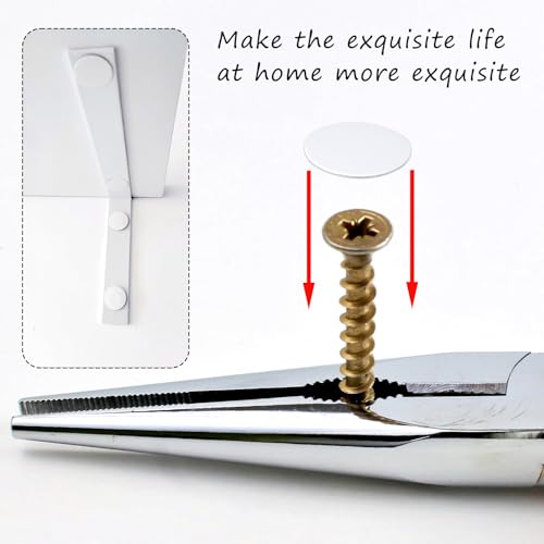 384PCS Self-Adhesive Screw Hole Cover Caps, 15mm PVC Stickers for Furniture