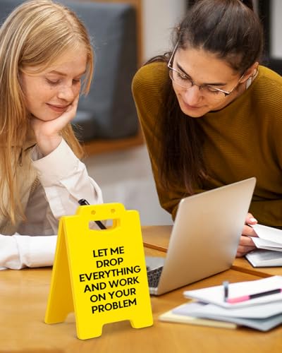 Funny Office Desk Sign - LET Edition - Gag Gift for Coworkers & Bosses