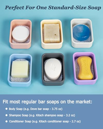 HighHerz Leak-Proof Silicone Travel Soap Case - Portable & Durable