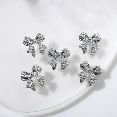 36 Pcs 3D Bow Nail Art Charms Metal Alloy Rhinestone Gems for DIY Nails