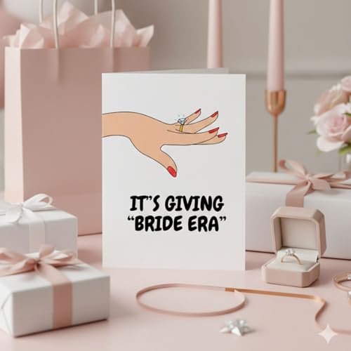 Funny Engagement Card for Bride to Be - Premium Quality with Envelope