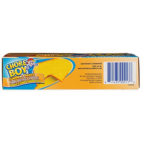 Chore Boy Golden Fleece Scrubbing Cloths - 2 Pack for Heavy-Duty Cleaning