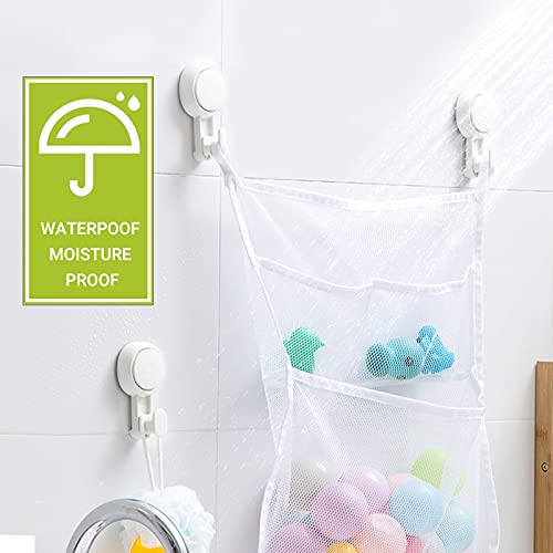 Elegear Heavy Duty Vacuum Shower Hooks, Large, 2-Pack - Waterproof & Reusable