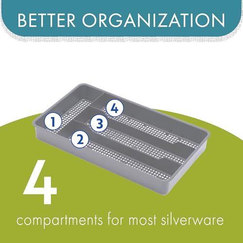 Dial Industries Compact Utensil Organizer Tray for Kitchen Drawers