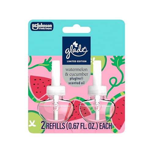 Glade Watermelon & Cucumber PlugIns Air Freshener Refills - 2 Count