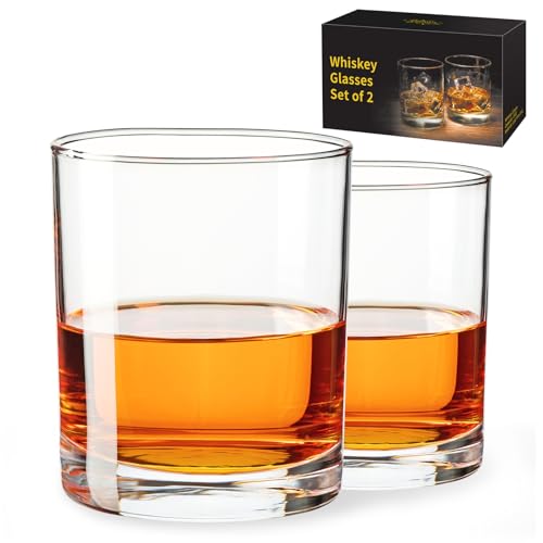 FrutPunch Set of 2 Old Fashioned Whiskey Glasses - Classic Engraved Barware