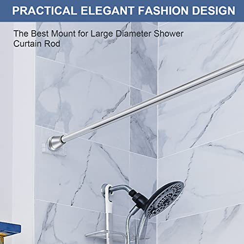 Shower Curtain Rod Holder Wall Mount - 304 Stainless Steel Brackets