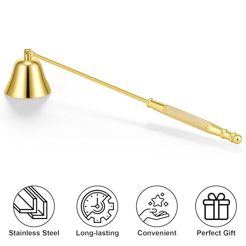 Vaincre Gold Stainless Steel Candle Snuffer with Long Handle