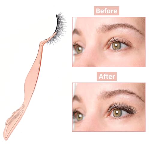 JYHi Rose Gold Eyelash Extension Tweezers & Applicator Tool