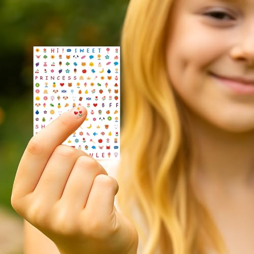 IDDFEVE 3D Self-Adhesive Nail Art Stickers, 1200+ Pcs Cute Flower Animal Fruit Designs DIY Decals