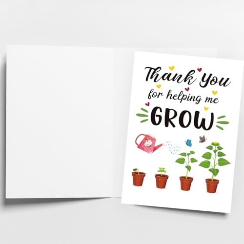 Sweet Thank You Card for Teacher - Appreciation Gift Card