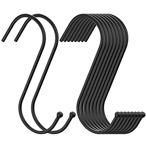 RELBRO Heavy Duty S Hooks - 3.7 Inch Metal Hanging Hooks (30 Pcs)
