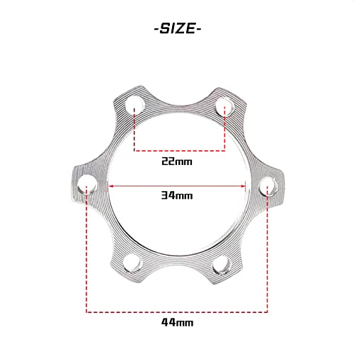 2 PCS 44MM Bike Freewheel Threaded Hubs Disk Disc Aluminium Alloy Brake Rotor 6 Bolt Bicycle Flange Adapter