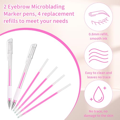 TIESOME Eyebrow Microblading Pen - Waterproof Skin Marker with Refills