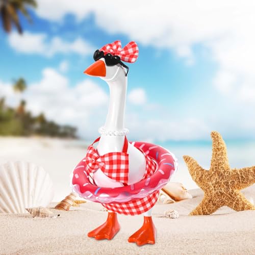 Bolsome Mini Desk Goose Bikini Outfit Set - Red Plaid Decor