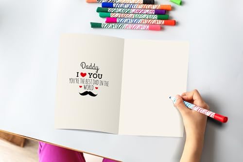 Funny Beard Father's Day Greeting Card with Envelope for Dad