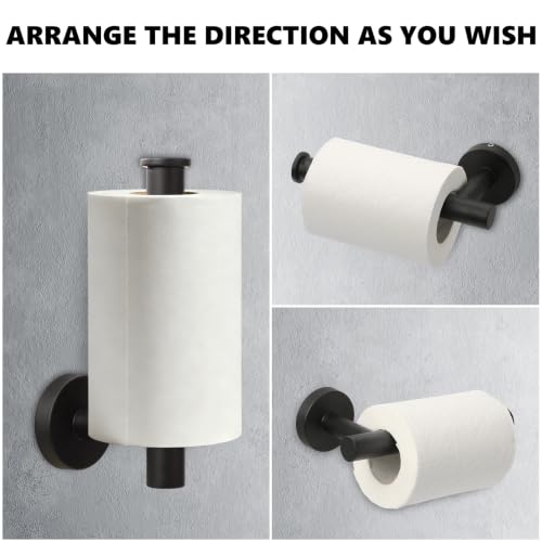 Matte Black Toilet Paper Holder - Wall-Mounted & Sturdy Design