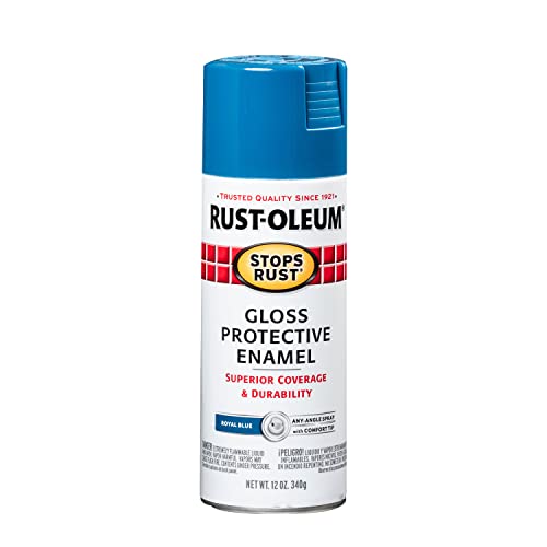 Rust-Oleum Stops Rust Spray Paint, Gloss Royal Blue, 12 Ounce