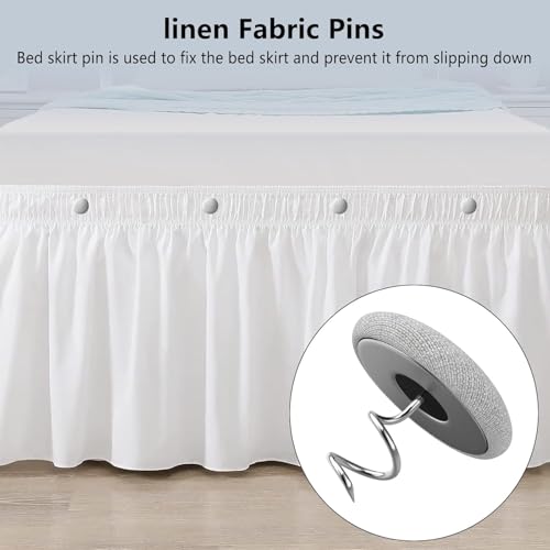 Light Grey Upholstery Pins - 12 Pack Bed Skirt & Slipcover Tacks