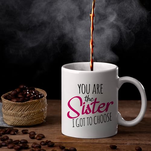 You Are The Sister I Got To Choose Ceramic Coffee Mug - White, 11oz Gift