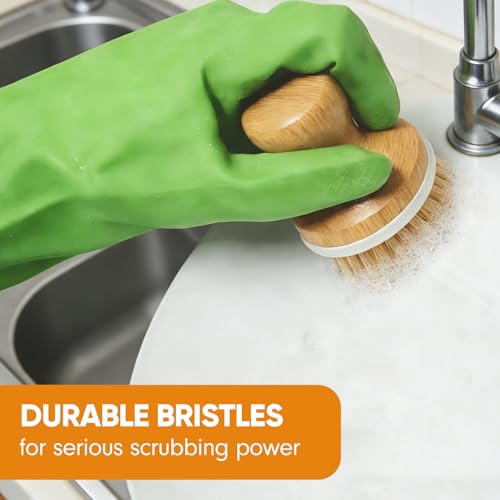 Natural Bamboo Dish Brush - Eco-Friendly Kitchen Scrubber