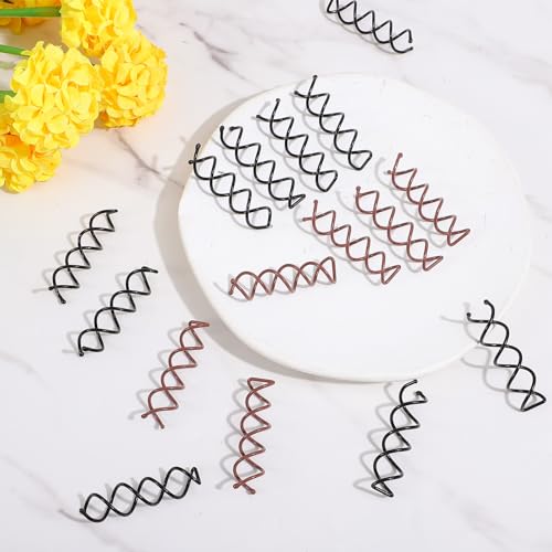 LXUEJIE 20PCS Spiral Hair Pins - Twist Bun Maker & Bobby Pins for Updos