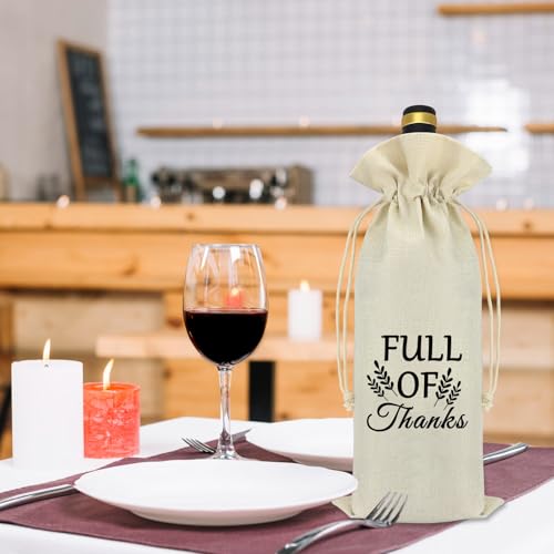 Thank You Wine Bag for Gifts - Thanksgiving & Holiday Appreciation