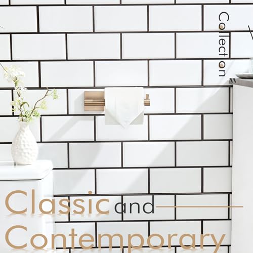 KOKOSIRI Toilet Paper Holder Champagne Bronze Toilet Roll Holder Hold Mega Rolls Kitchen Bathroom Tissue Paper Dispenser Stainless Steel, B2005CPG
