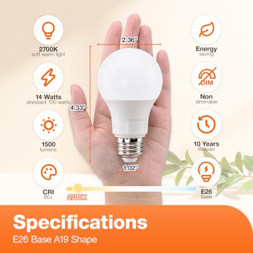 Sylvania LED A19 Light Bulb 100W Equivalent Soft White - 12 Pack