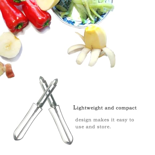 2-Piece Stainless Steel Vegetable and Potato Peeler - Sharp Ergonomic Blade