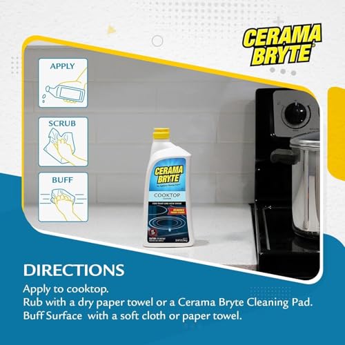 Cerama Bryte Essential Cooktop Cleaner Kit with Scraper & Pads