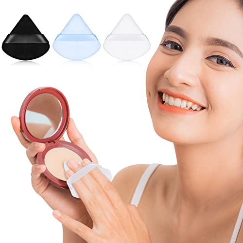 Maitys 12 Pcs Triangle Powder Puffs 2.76 Inch Soft Velour Makeup Sponges